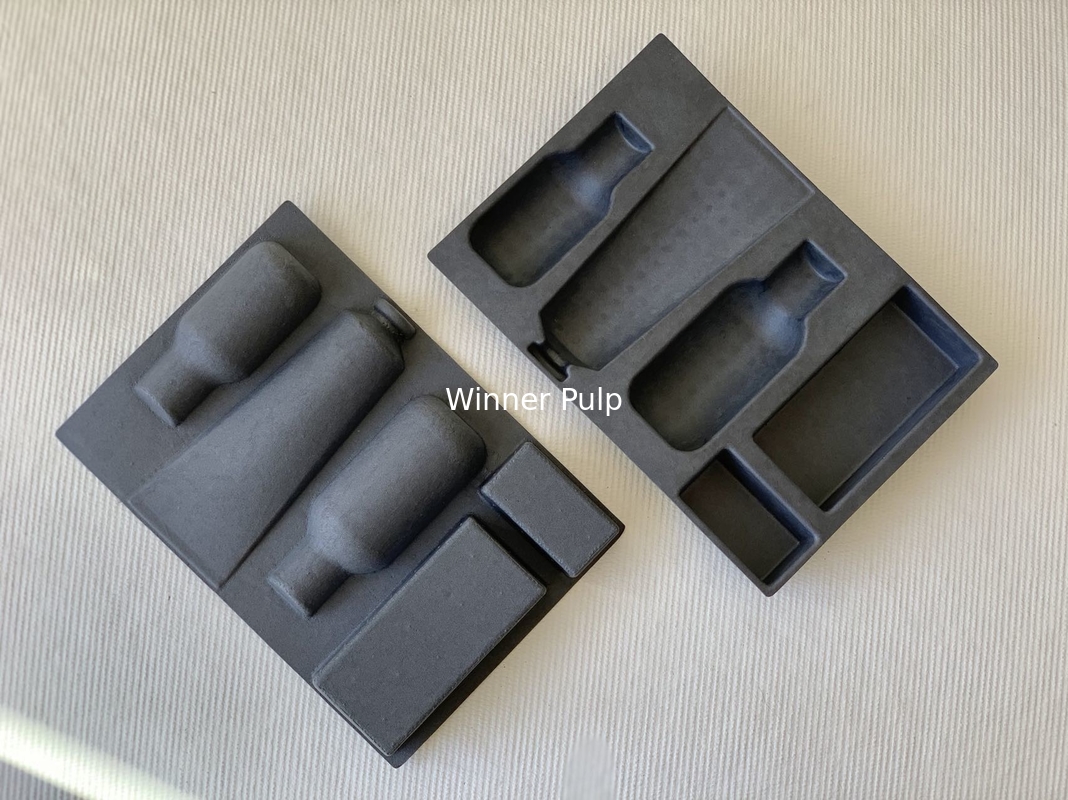 Custom Pantone Wet Press Molded Pulp 0.8mm Cosmetic Packaging Insert